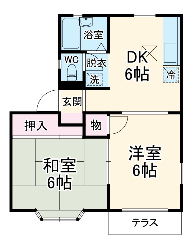 メープル関山　Ⅰの間取り
