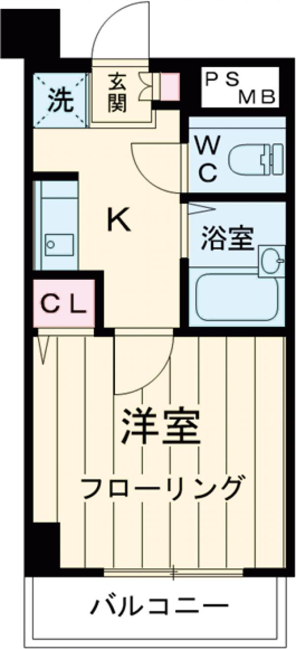 グランディール墨田・106号室の間取り