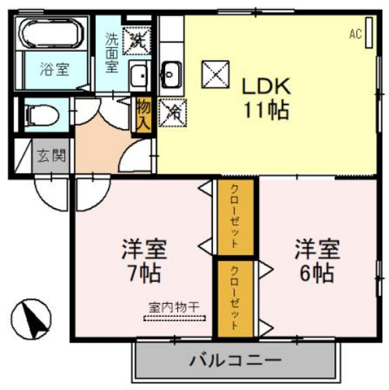 クレールメゾン Dの間取り