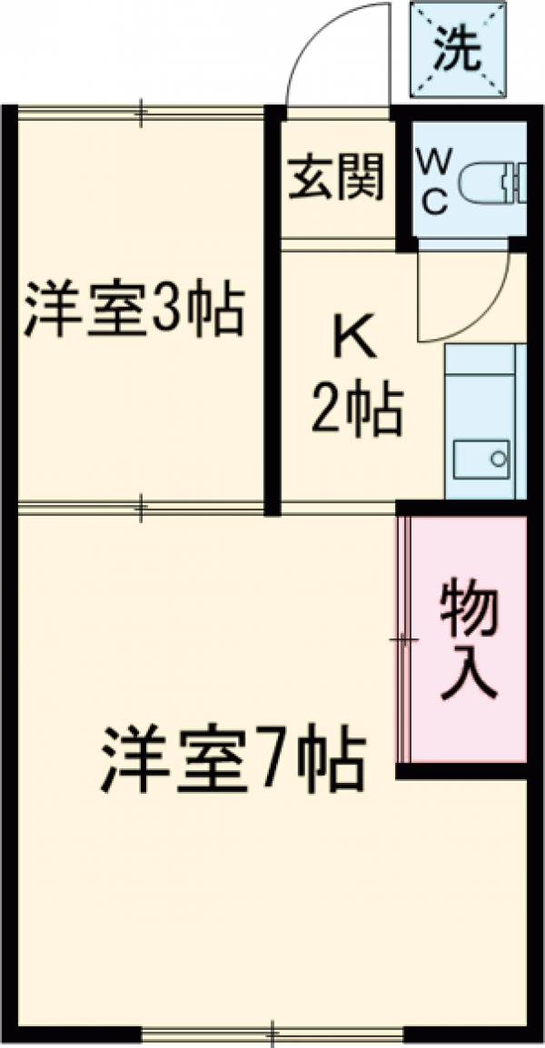 東駒形の完工年月(1962年8月)築の賃貸アパートの間取り
