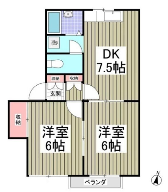グリーンハイツ田中Ⅱの間取り