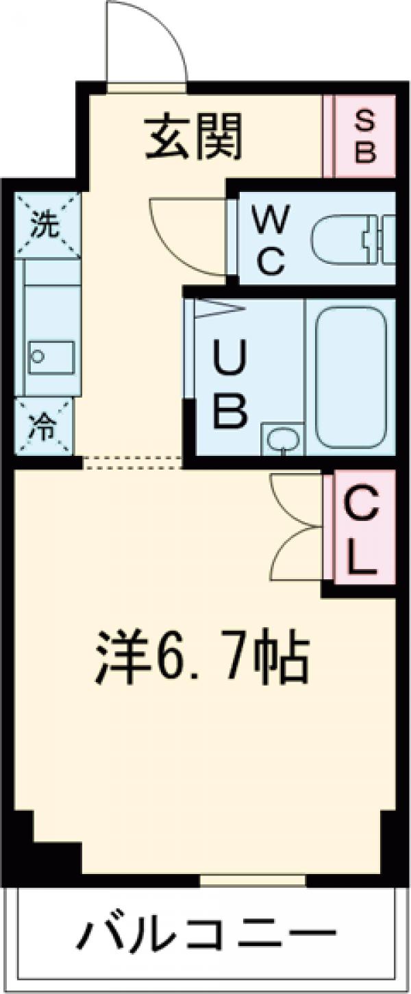 多摩川の完工年月(2000年3月)築の賃貸マンションの間取り