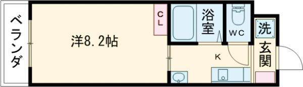 エクセラン調布の間取り
