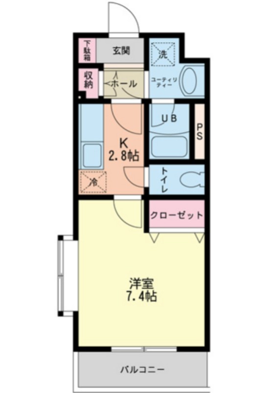 府中町の完工年月(2011年5月)築の賃貸マンションの間取り