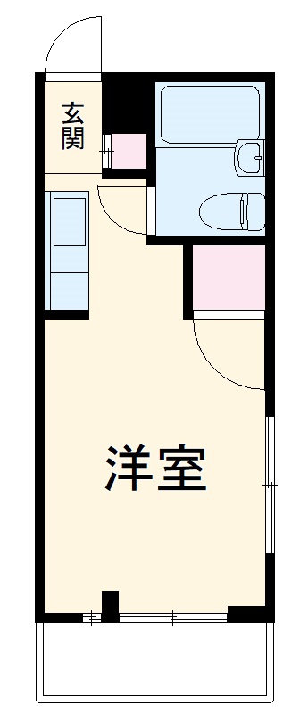 狭山ケ丘の完工年月(1987年9月)築の賃貸マンションの間取り