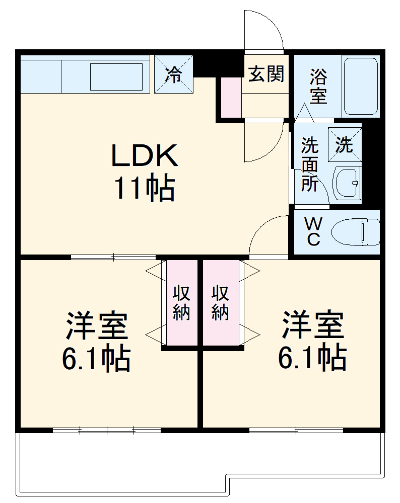 フラット福寿第8の間取り