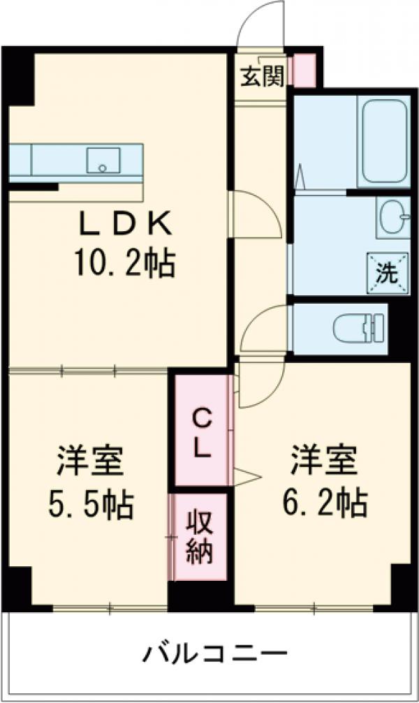 アクロス立川Ⅰの間取り