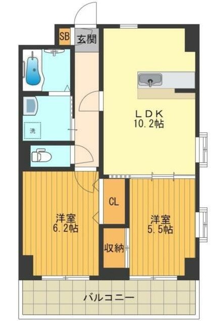 アクロス立川Ⅰの間取り
