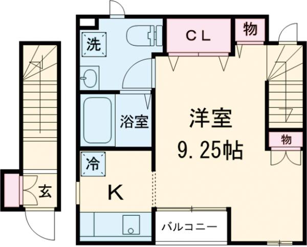 上石原の完工年月(2012年2月)築の賃貸アパートの間取り