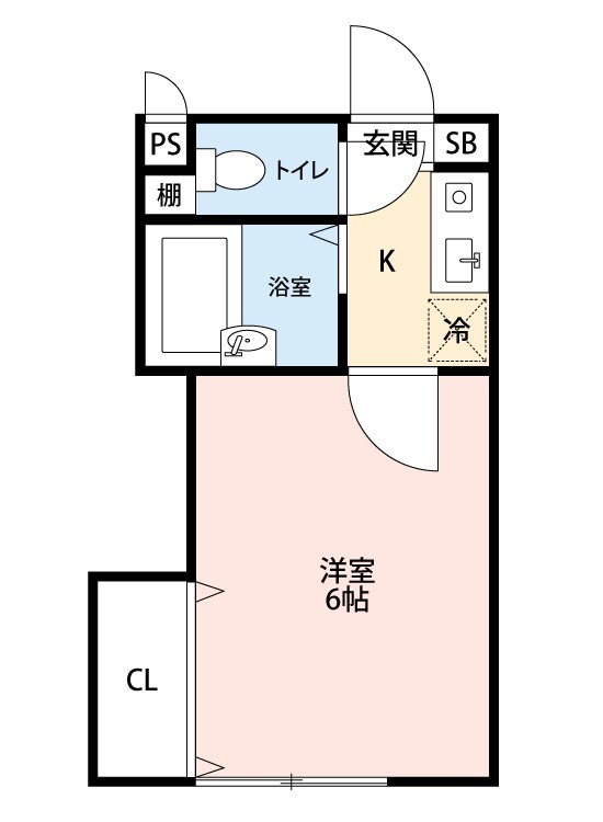 ロッシェル若松3号棟の間取り