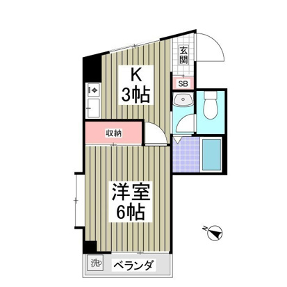 堀切の完工年月(1988年1月)築の賃貸マンションの間取り
