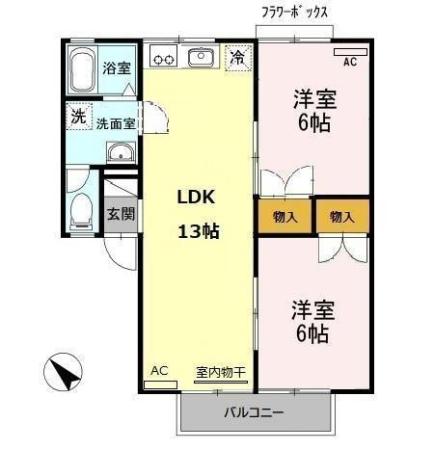 セジュールASA C棟の間取り