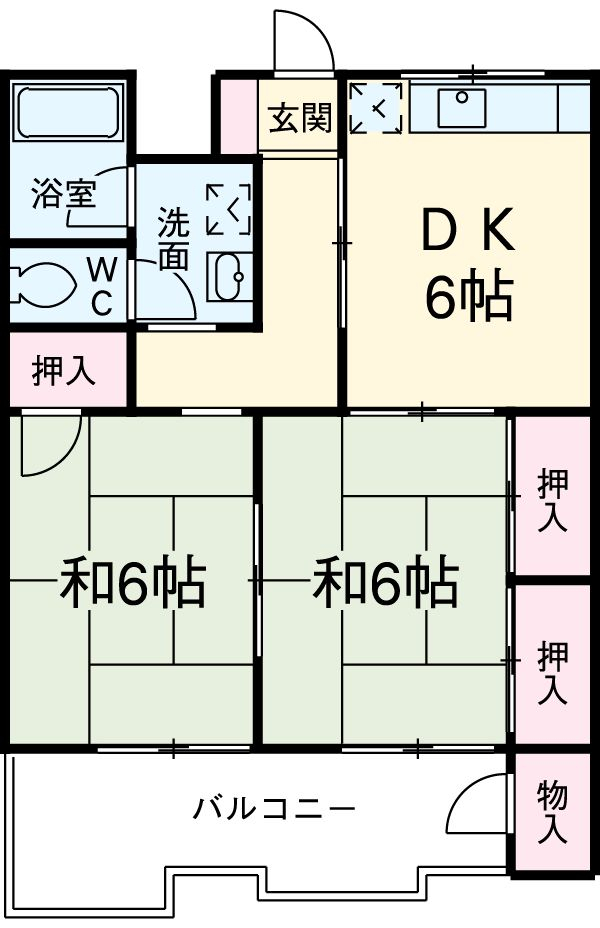 ヴィレッジ杉田Bの間取り