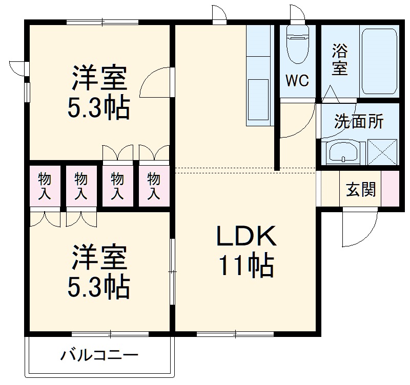 サンハイツKⅡの間取り