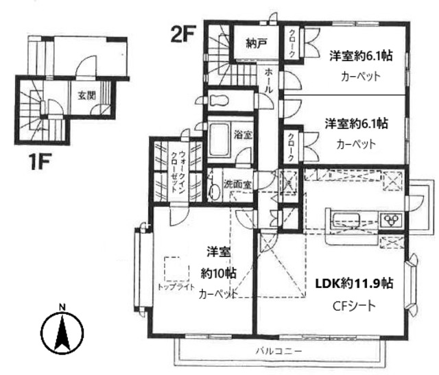 本多邸2階の間取り
