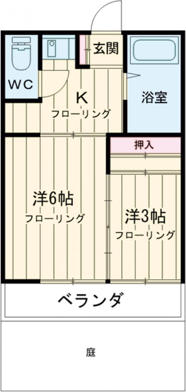 コーポむさしのの間取り