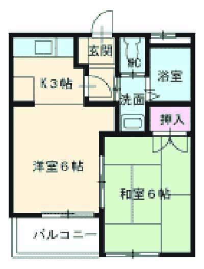 東マンションⅡの間取り
