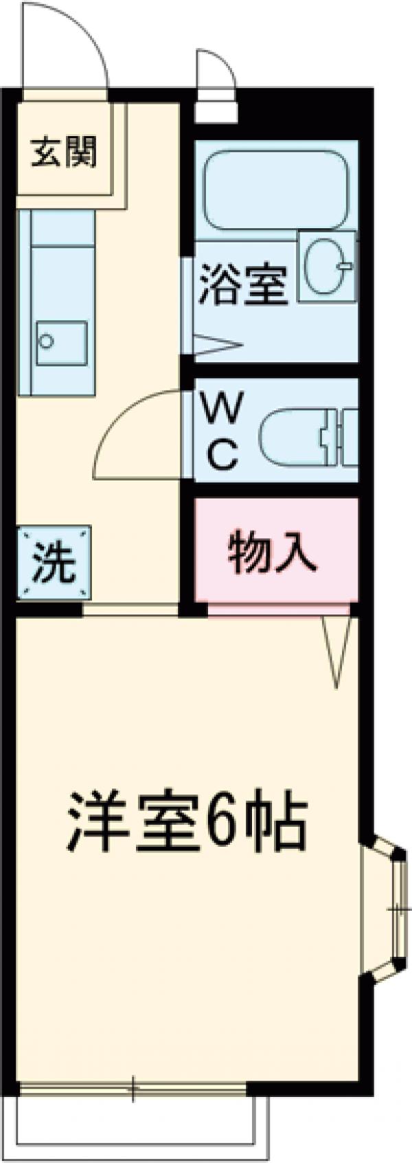 布田の完工年月(1993年2月)築の賃貸アパートの間取り