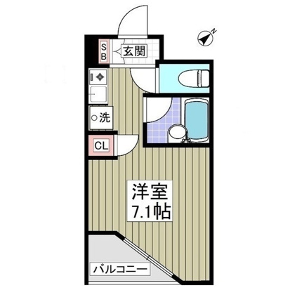 多摩川の完工年月(2004年3月)築の賃貸マンションの間取り