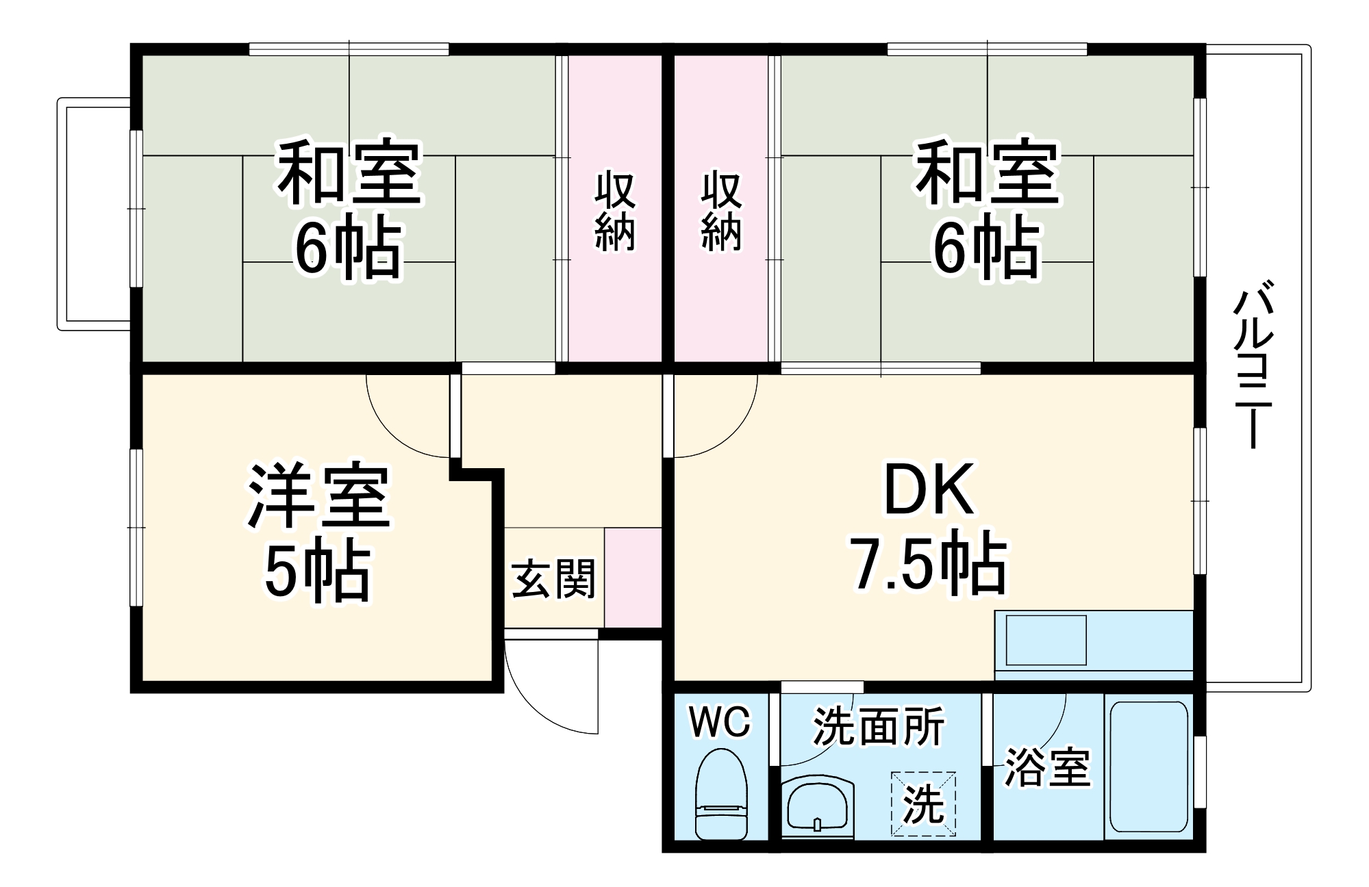 東高根ハイツ永井の間取り