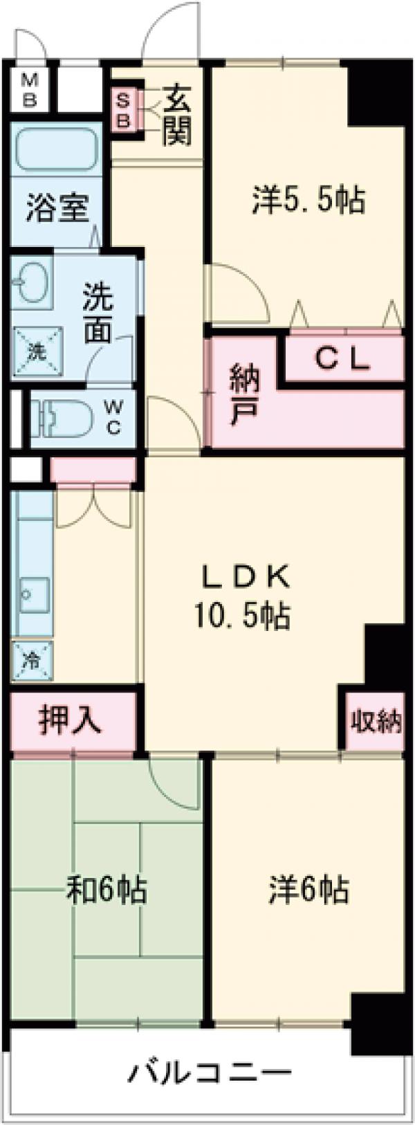マンション国領の間取り