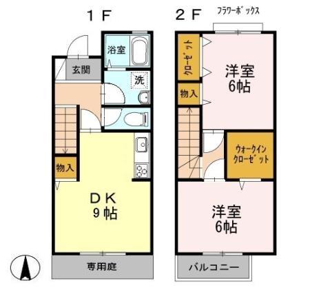 アルカディア Bの間取り