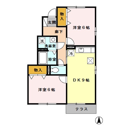 エスポワールみなみ野B棟の間取り