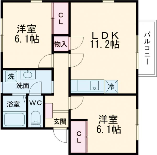 ドエル西国立の間取り