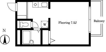 宮町の完工年月(2006年2月)築の賃貸マンションの間取り