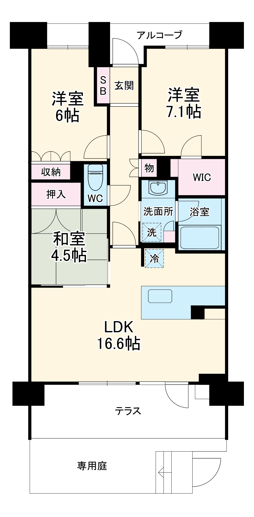 BELISTA茶屋ヶ坂の間取り