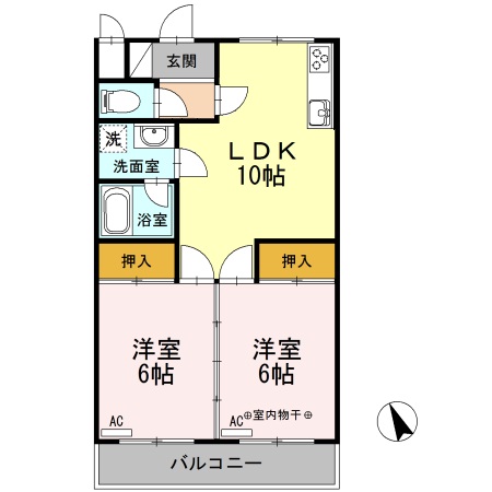 ライフアメニティーの間取り