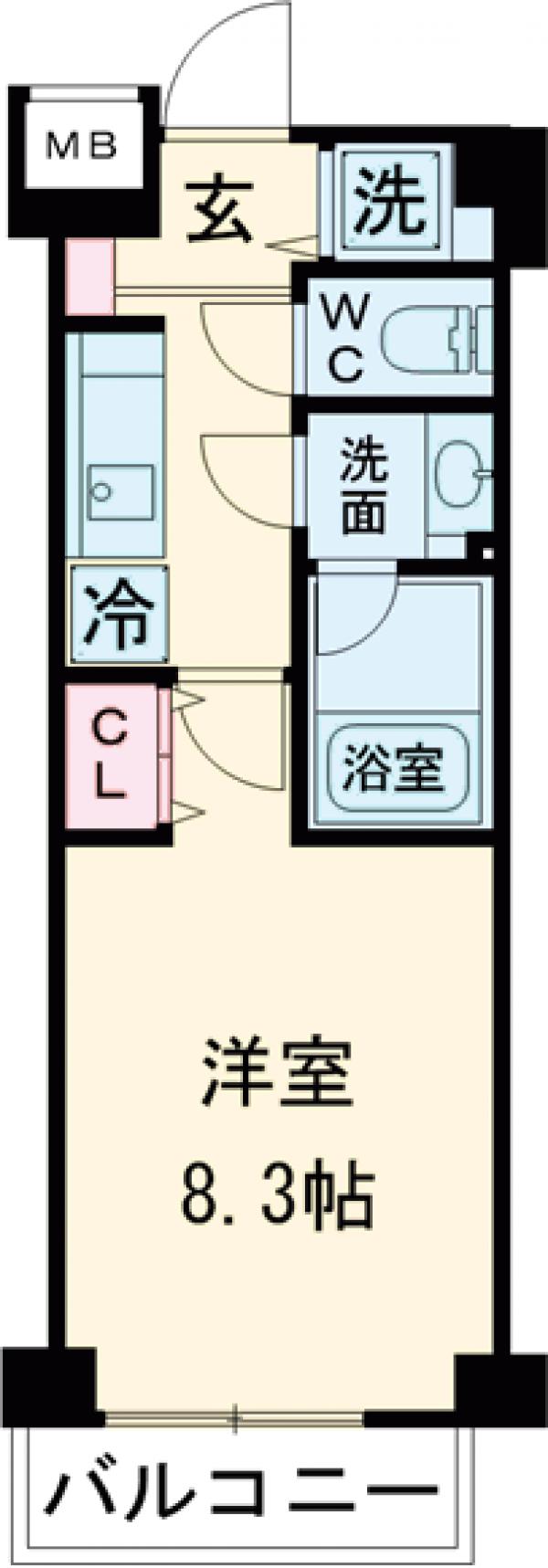 ドゥーエ向島・105号室の間取り