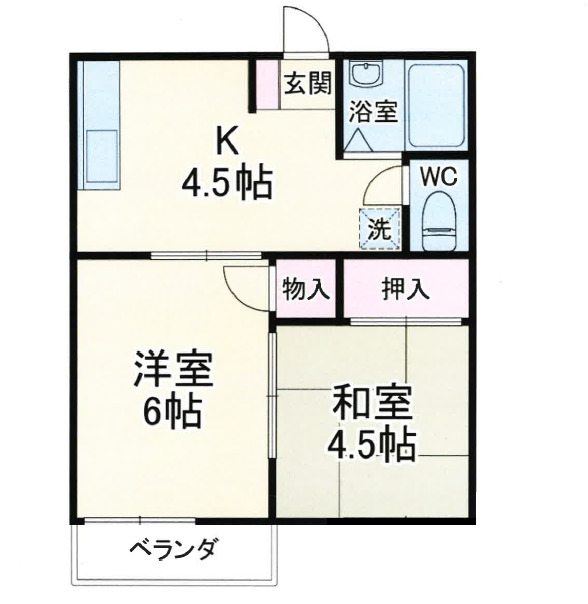 ペアタウンBの間取り