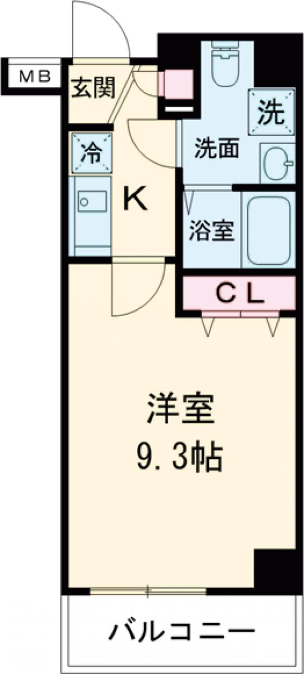 プレール・ドゥーク錦糸町Ⅳ・202号室の間取り