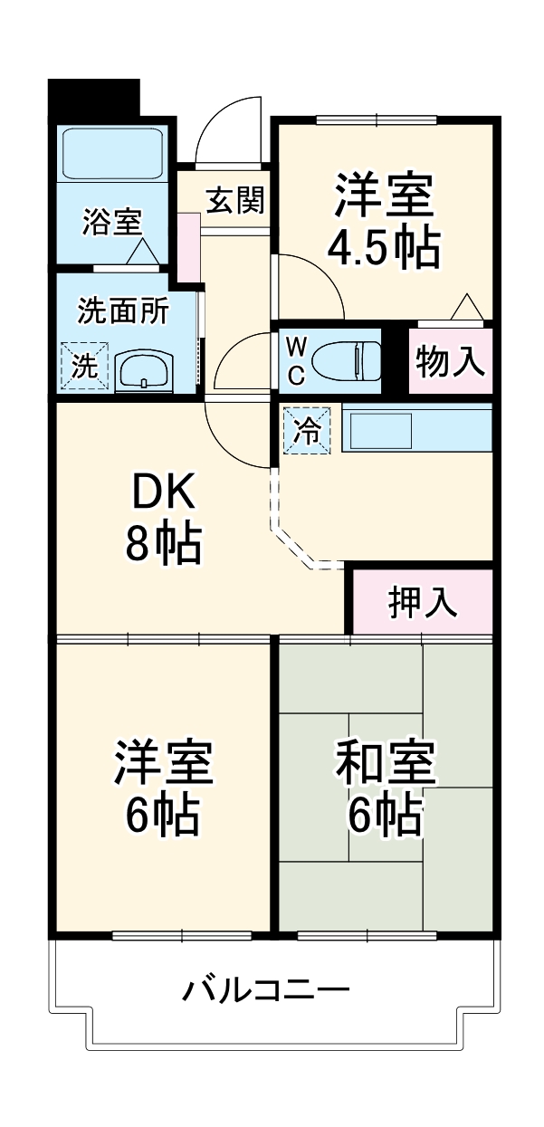 グランメール津田山の間取り