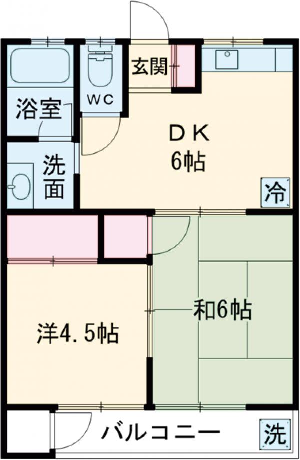 レジデンス南平３号棟・101号室の間取り