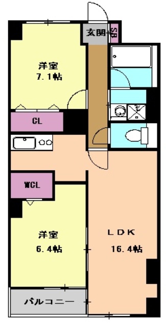 イーグルヘッド橦木の間取り