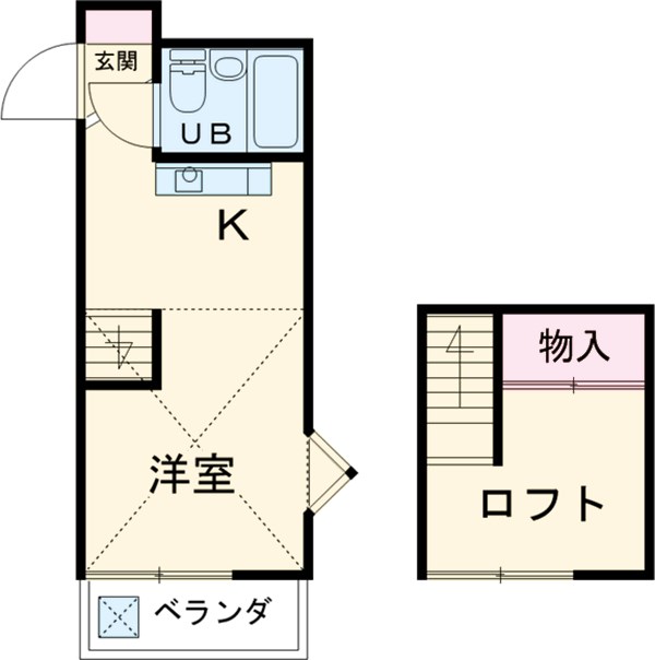 アクアシティ国立東2の間取り