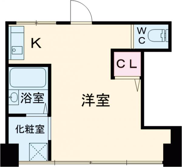 業平の完工年月(1966年4月)築の賃貸マンションの間取り