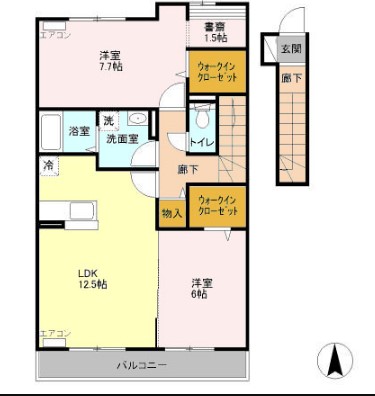 アドヴァンスKの間取り