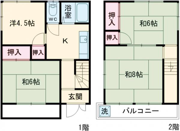 渡辺邸・1号室の間取り