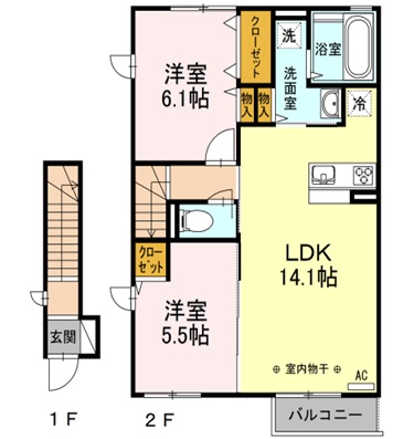 ボヌール メゾンの間取り