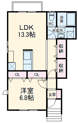 北見小路 東の間取り