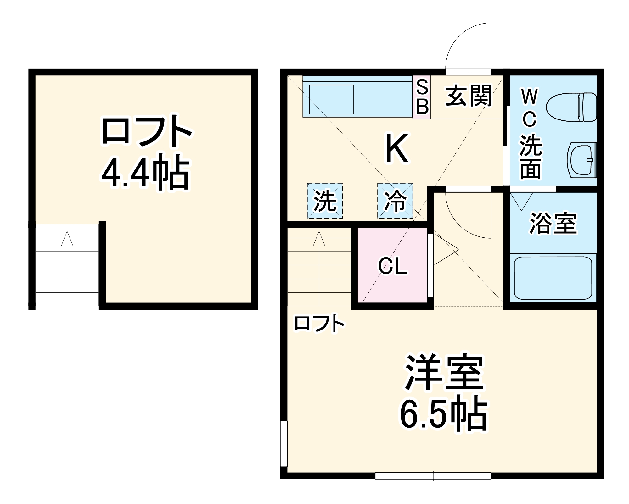 ベルシャンブル稲田堤の間取り