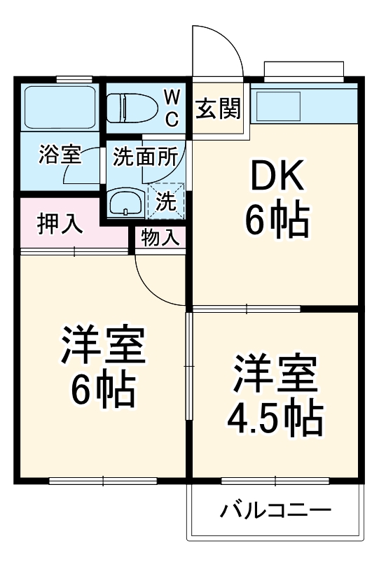 コーポふじⅡの間取り