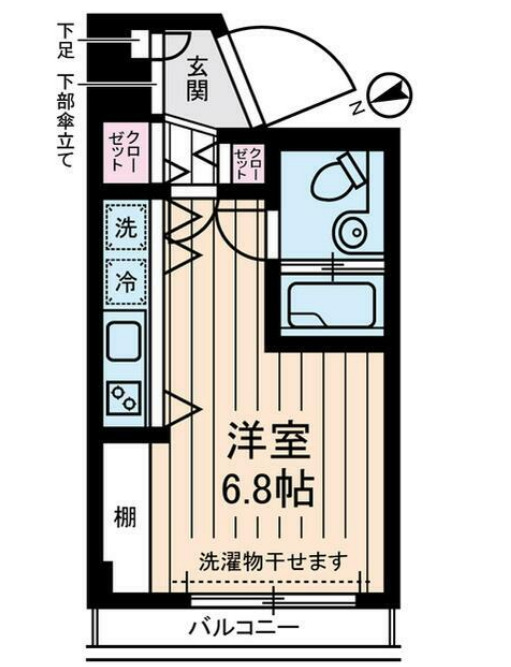 曙町の完工年月(2007年3月)築の賃貸マンションの間取り