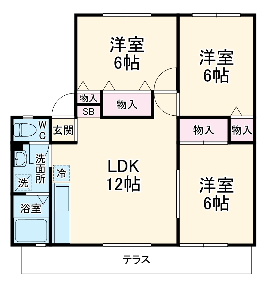カサヴィレッジAの間取り