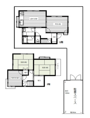 永吉貸家第4の間取り