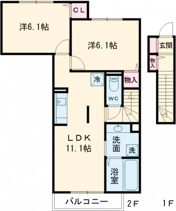 メゾンベール南多摩の間取り