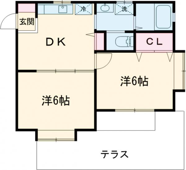 フォレスト深大寺Ｃ号館・102号室の間取り